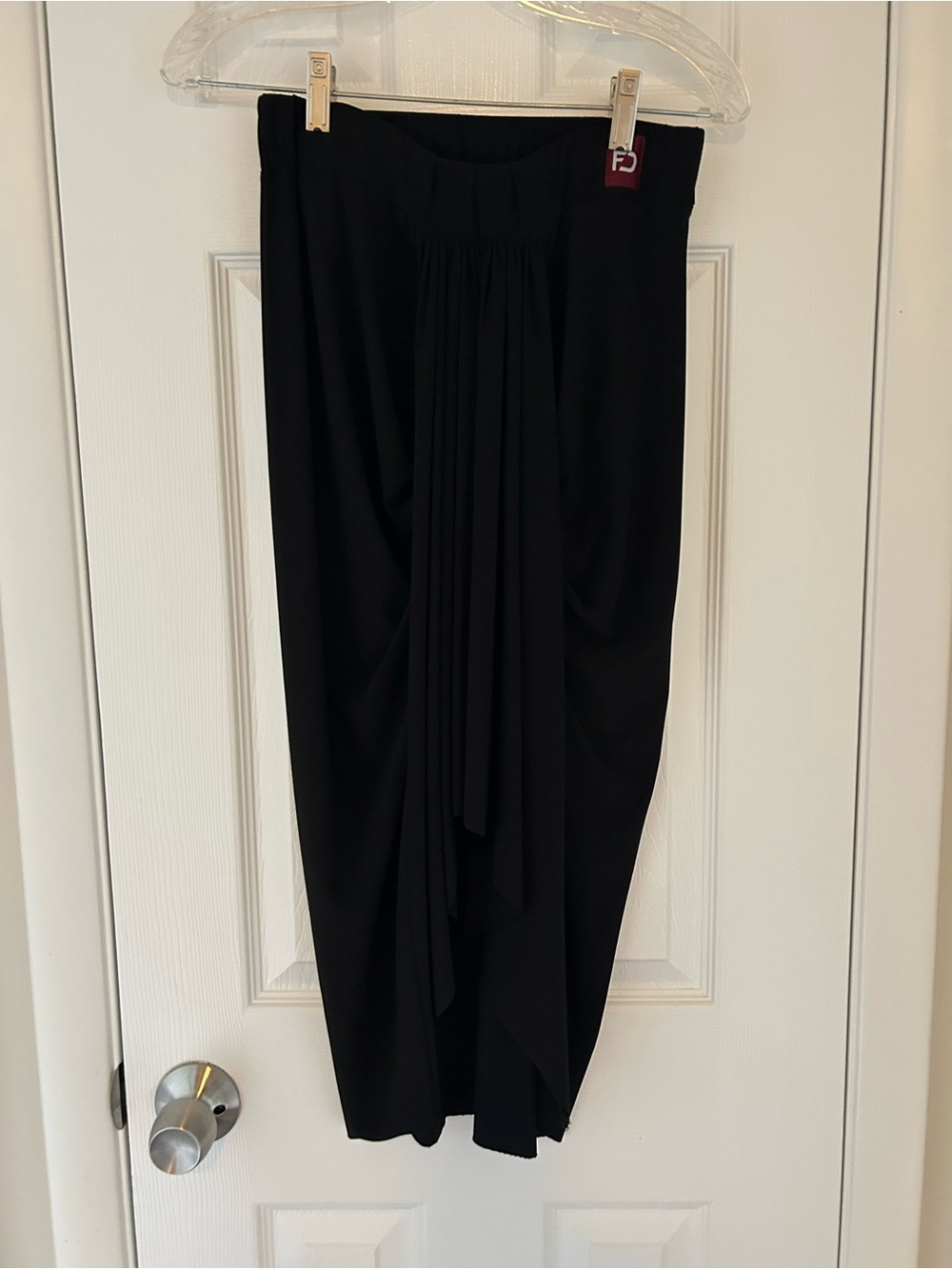 Draped Black Women's Skirt